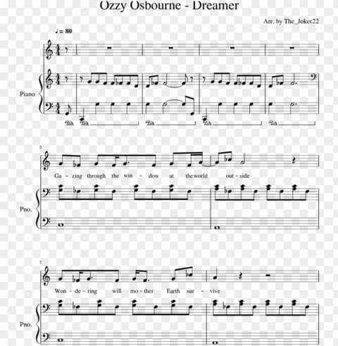 dreamer sheet music for piano download free in pdf PNG Image with Transparent Isolated Design