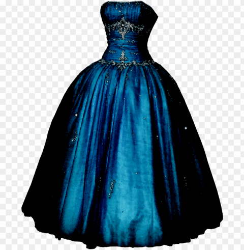 dress blue - dress PNG with Isolated Object