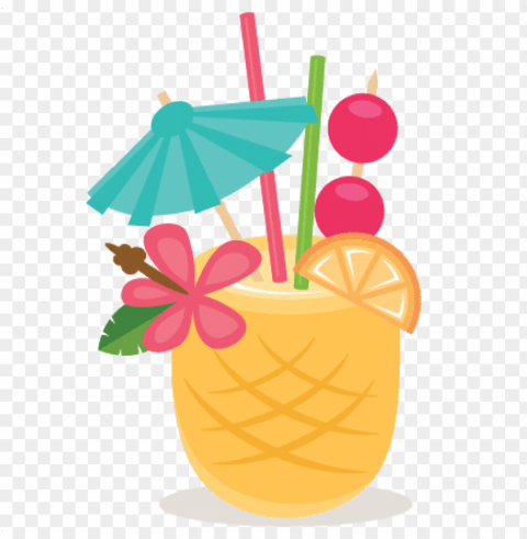 drink freebie of the day classroom doors - pineapple drink clipart Isolated Graphic on Clear Transparent PNG