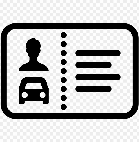 driver license icon - email logo for business card PNG images for merchandise