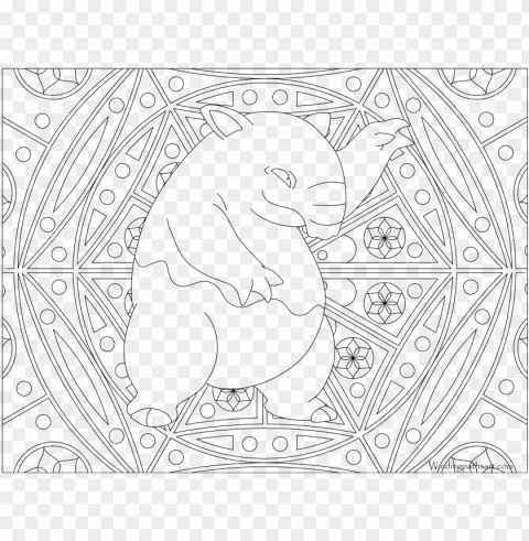 drowzee - pokemon adult coloring pages PNG images without subscription