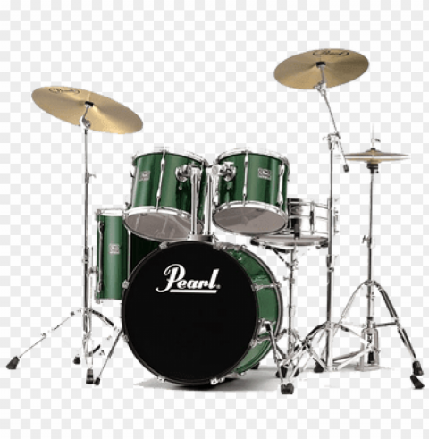 drums green pearl - pearl drum set gree Clean Background Isolated PNG Graphic Detail