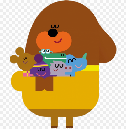 duggee hugging his friends - hey duggee duggee hu PNG clear images