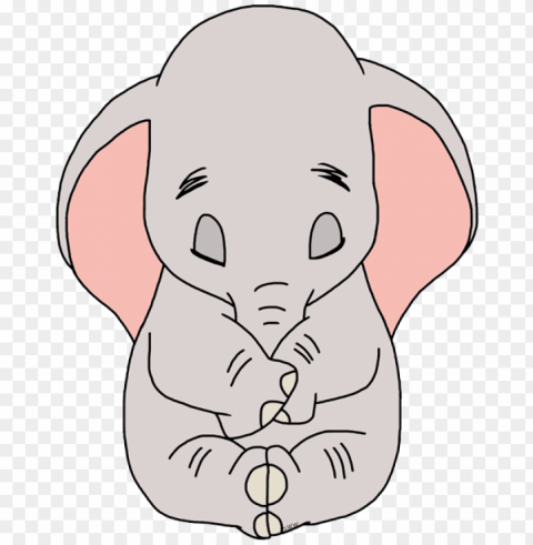 dumbo flying cute dumbo baby dumbo baby dumbo - baby dumbo coloring pages Isolated Subject in Transparent PNG