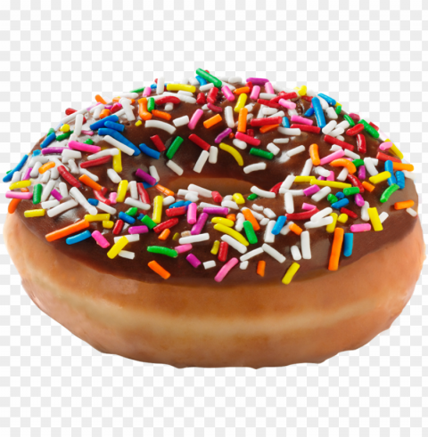 dunkin donuts clipart sprinkled donut - krispy kreme chocolate donut with sprinkles PNG transparent elements complete package