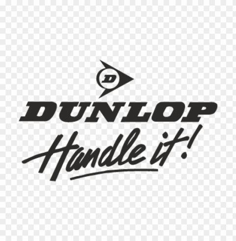 dunlop handle it vector logo Isolated Artwork on Clear Background PNG