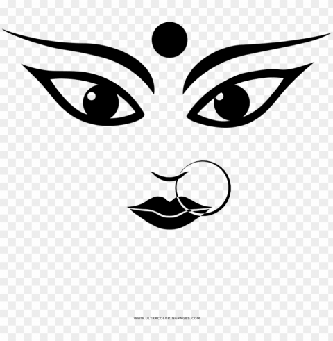 durga coloring page - jay mata ji logo PNG Isolated Illustration with Clear Background