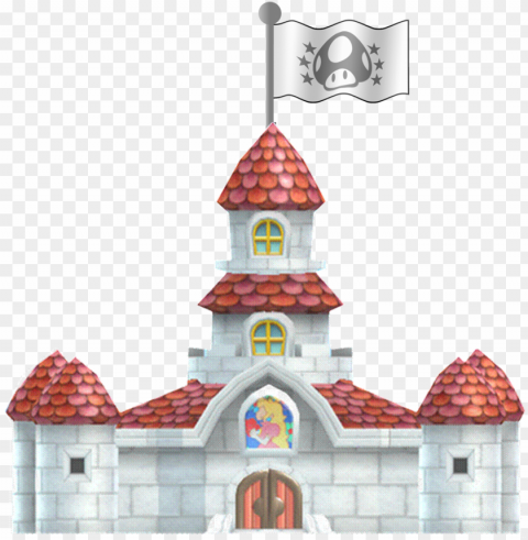 eachs castle sm3dl3 - new super mario bros wii PNG Isolated Design Element with Clarity