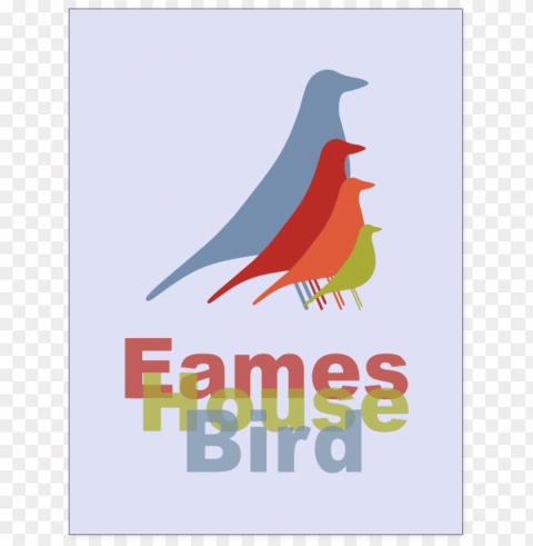 eames house bird poster HighResolution Isolated PNG Image