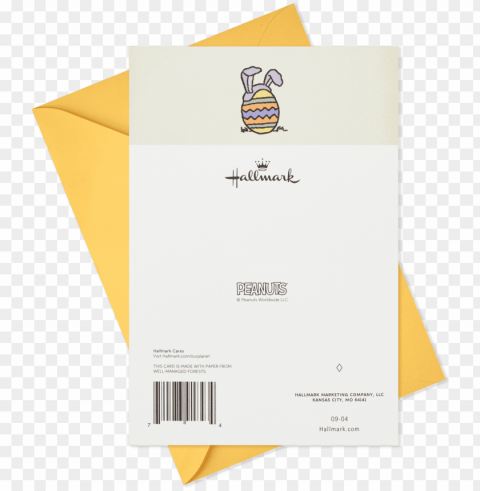 eanuts snoopy with bunny ears pop-up easter card - hallmark cards Transparent PNG Isolated Item