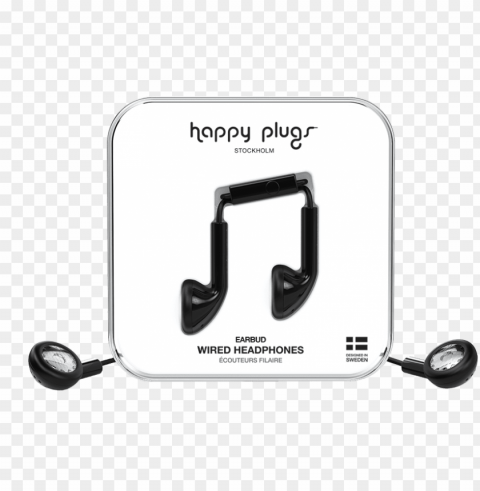 earbud black - happy plugs earbud Transparent PNG artworks for creativity PNG transparent with Clear Background ID 137eadd5