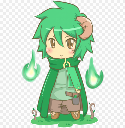 earth chibi forest - chibi boy with green hair PNG with no background diverse variety
