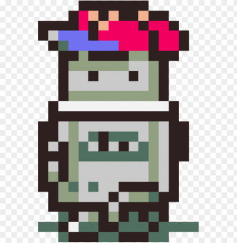 earthbound robot ness sprite - ness earthbound Transparent PNG Isolated Object Design