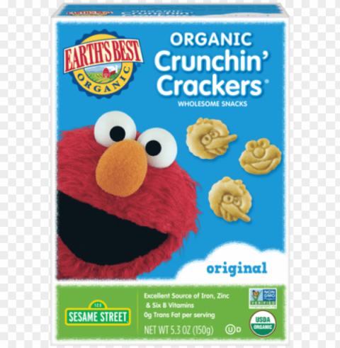 earths best organic sesame street original crunching - earth's best crackers Clear Background PNG Isolated Element Detail