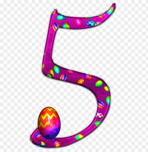 easter theme number 5 PNG images with transparent layering