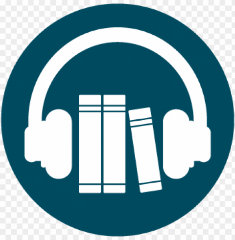 eaudiobooks icon - audio books circle icon Clean Background Isolated PNG Design