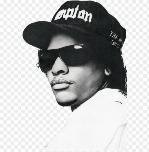 eazy e hip hop music n w - nwa drawing eazy e Isolated PNG Element with Clear Transparency