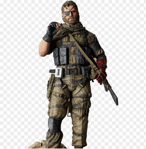ecco metal gear sol - gecco metal gear solid v venom snake 16 scale statue ClearCut PNG Isolated Graphic