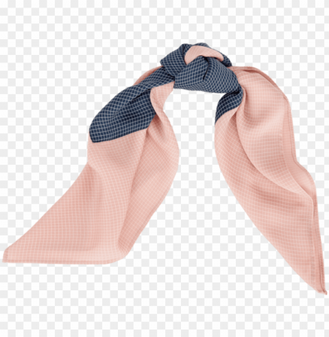 Pink and Blue Scarf on Isolated Graphic Element in Transparent PNG