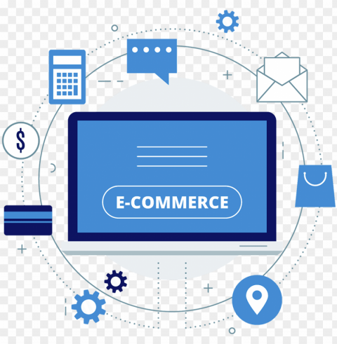 ecommerce website development - e commerce game changer PNG Graphic with Clear Isolation