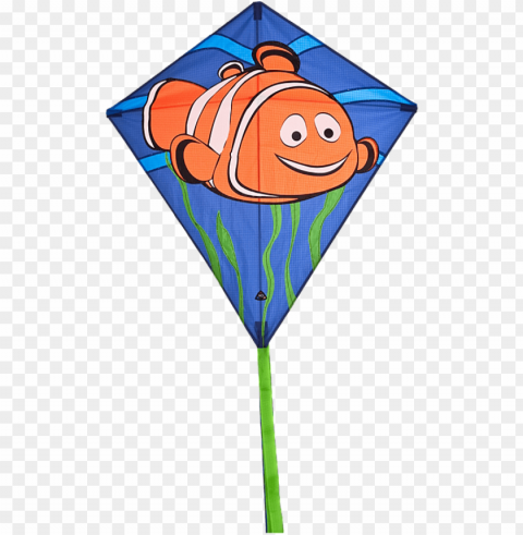 eddy clownfish diamond kite - hq kites & designs usa 100102 eddy clownfish diamond Isolated Object with Transparency in PNG
