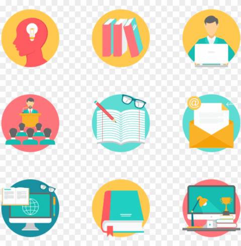 education 35 icons - iconos para presentaciones Free PNG images with transparent background