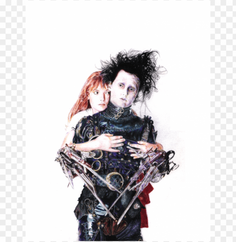 Edward Scissorhands ClearCut Background PNG Isolated Item