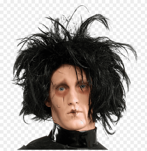 edward scissorhands black wig - edward scissorhands ClearCut Background Isolated PNG Graphic Element