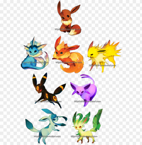 eeveelutions drawing leafeon - eevee Isolated Character on Transparent Background PNG