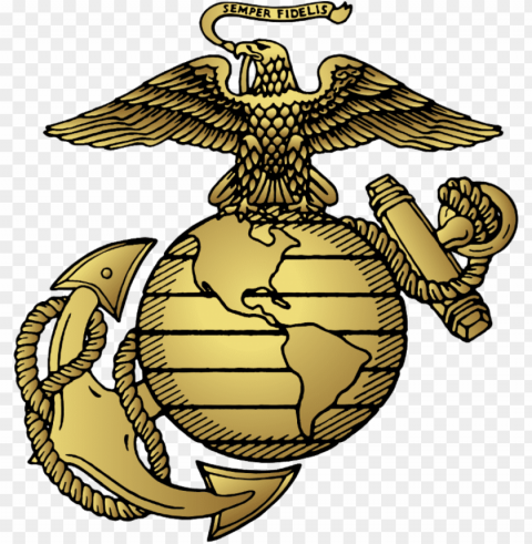 ega vector line - us marines corps logo Clean Background Isolated PNG Design