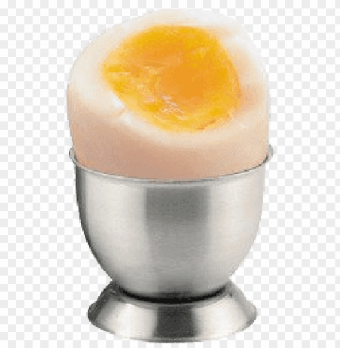egg in metal egg cup Isolated Subject in HighQuality Transparent PNG