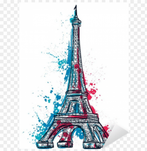 eiffel tower abstract Transparent Background PNG Isolation