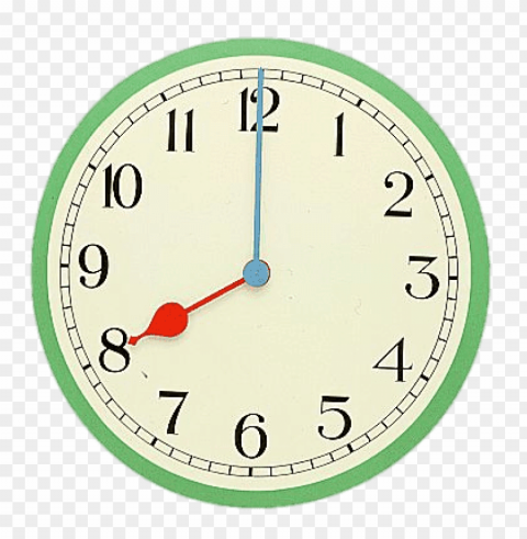 eight o'clock coloured clock Transparent PNG Illustration with Isolation