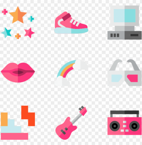 eighties - 80's vector Transparent PNG Object Isolation PNG transparent with Clear Background ID ae6a8e00
