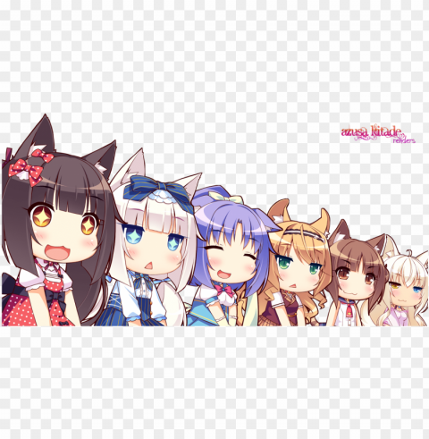 eko works oryginal picture - cinnamon challenge nekopara HighQuality PNG Isolated on Transparent Background