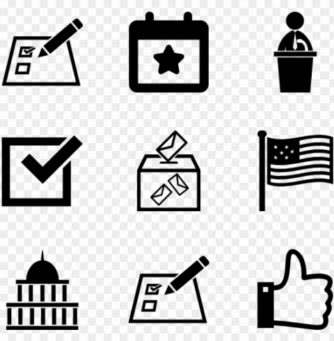 election icons - icon PNG with transparent bg