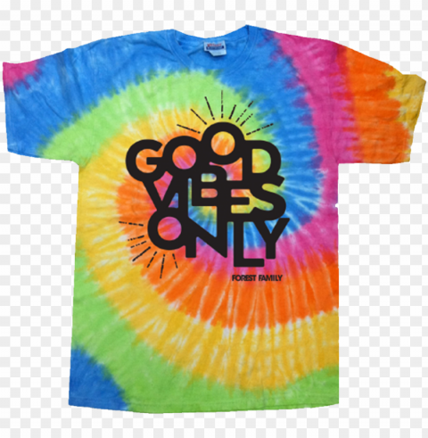 Electric Forest Good Vibes Only Tie Dye T-shirt - Eternity Boys Tie-dyed T-shirt Multi Size 6 ClearCut PNG Isolated Graphic