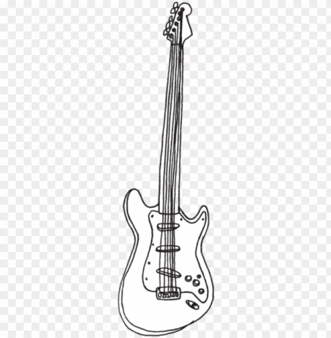electric guitar Isolated Artwork in Transparent PNG Format