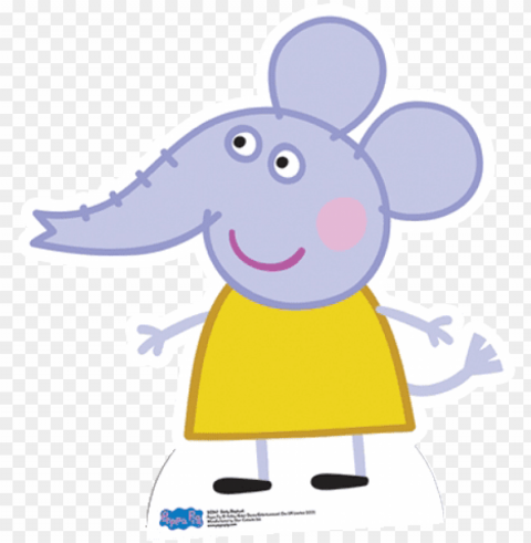 elefante peppa pig Isolated Character in Transparent PNG
