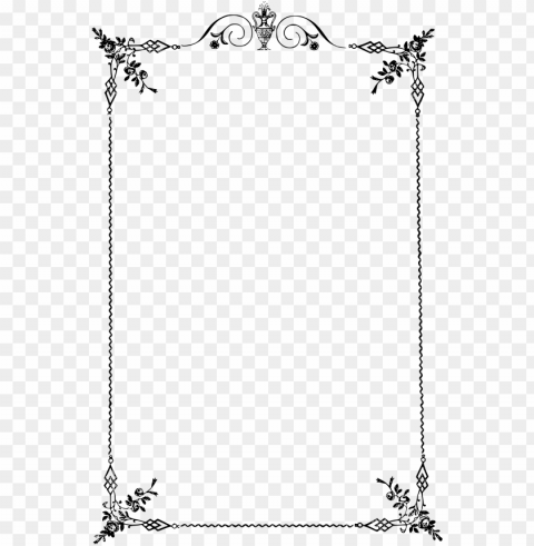 elegant scroll border - border for menu PNG Image with Isolated Icon
