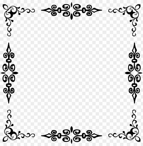 elegant transparent frames Isolated Subject with Clear PNG Background