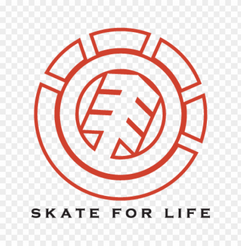 element skate for life logo vector free Clear Background Isolated PNG Icon