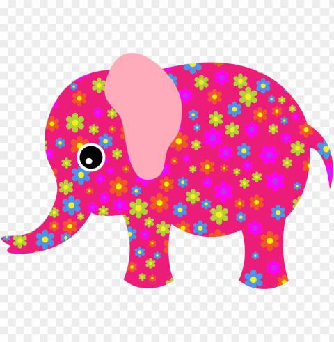 elephant pink PNG files with clear background