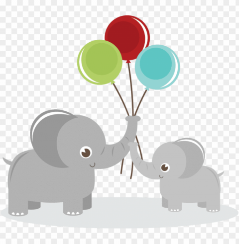 elephants holding balloons Transparent PNG graphics variety