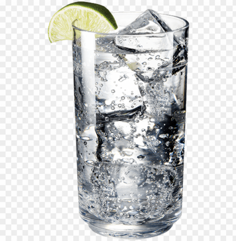 elite 14oz tall highball with soda water - drinique elite tall highball glass PNG transparent elements complete package