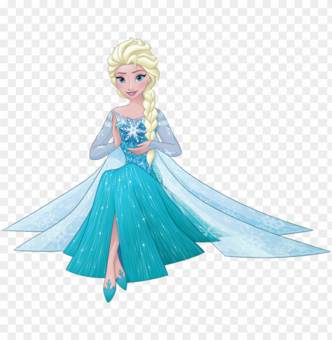 elsa sit - disney princess elsa 2016 Isolated Character in Transparent Background PNG