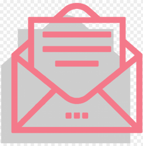 email icon -small - open letter icon Transparent PNG Isolated Object