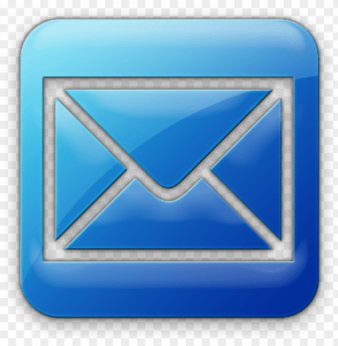 email icons blue square - email icon ClearCut Background PNG Isolation
