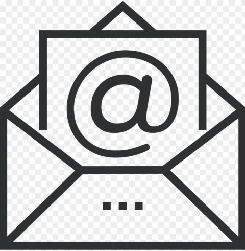 email support - envelope mail logo for resume PNG Image Isolated on Transparent Backdrop