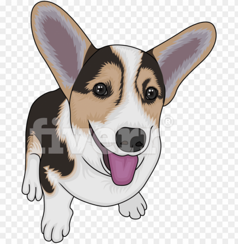 embroke welsh corgi Isolated PNG Element with Clear Transparency